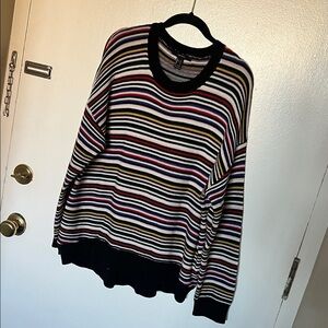 Striped hi low sweater forever 21